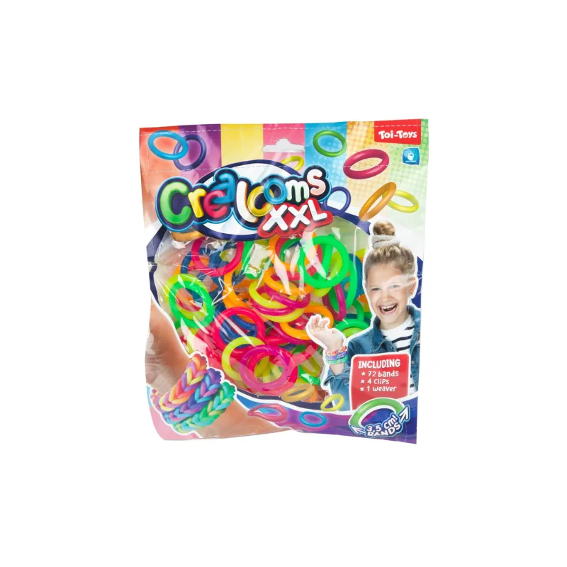 Teddies Urob si svoj náramok - gumičky 72ks + náradie + pletací stav na náramky v sáčku