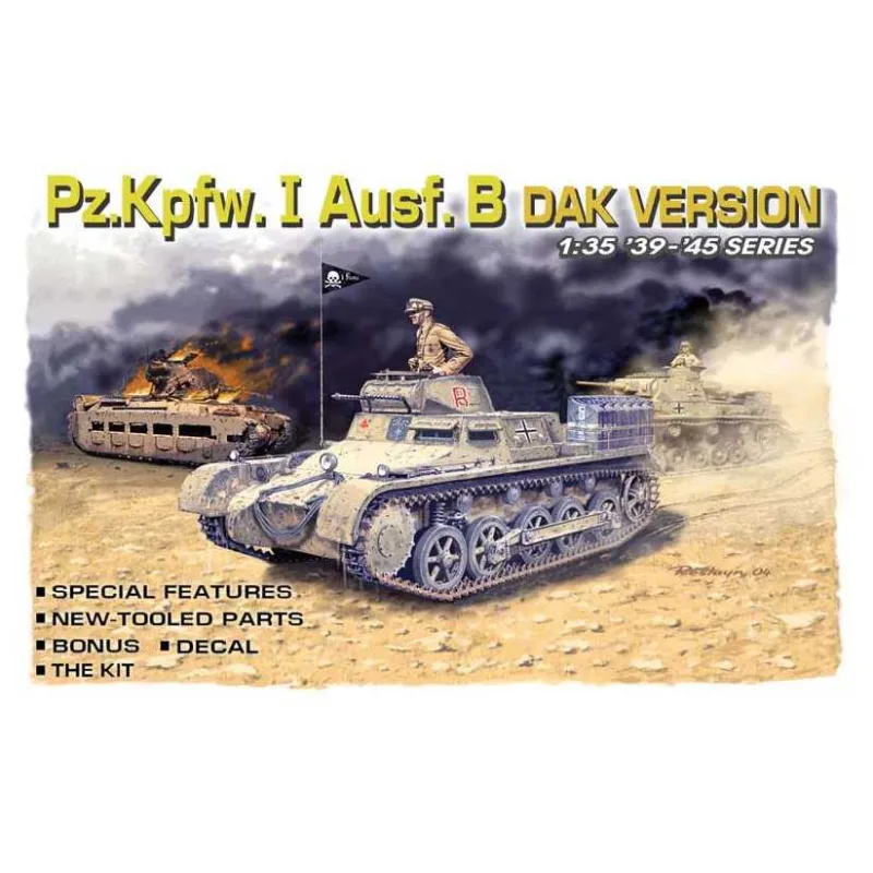 Dragon Model Kit tank 6207 - Pzkpfw. I Ausf. B, DAK Verzia (1:35)