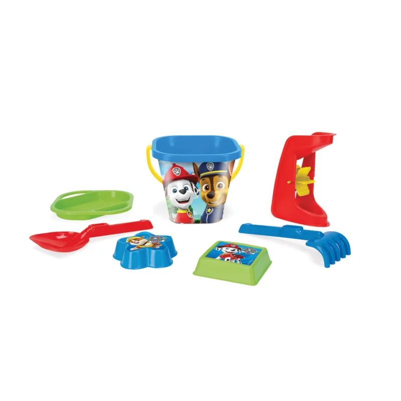 WADER Sada na piesok 7ks plast Paw Patrol/Tlapková patrola v sieťke 20x30x18cm 12m+ Wader