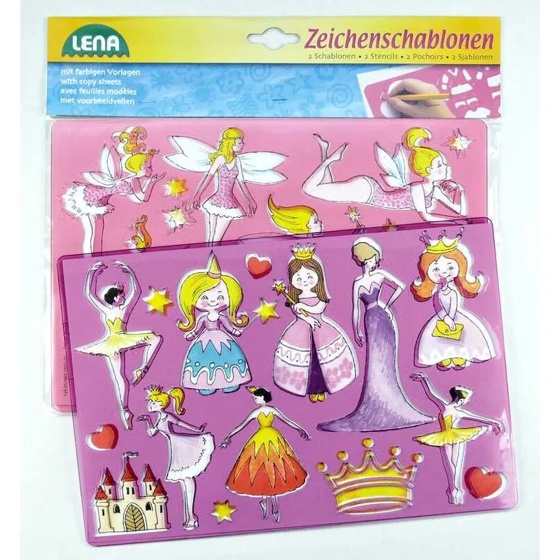 Kreslící šablony princezny, baletky