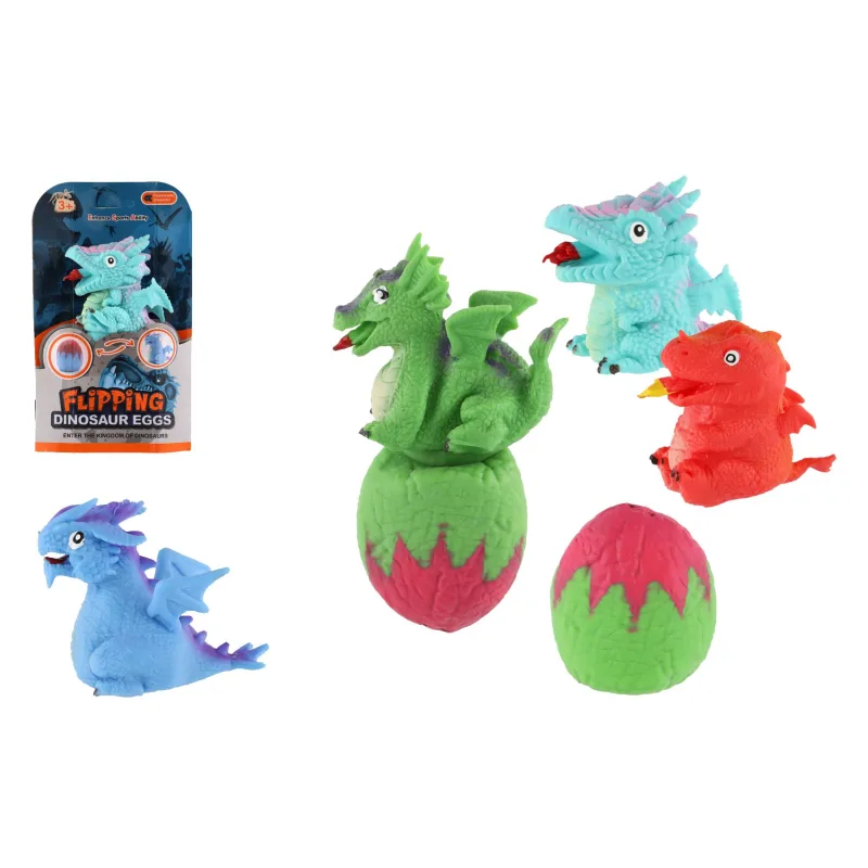 Teddies Dinosaurus/vajíčko prevracacie silikón 15cm 4 druhy