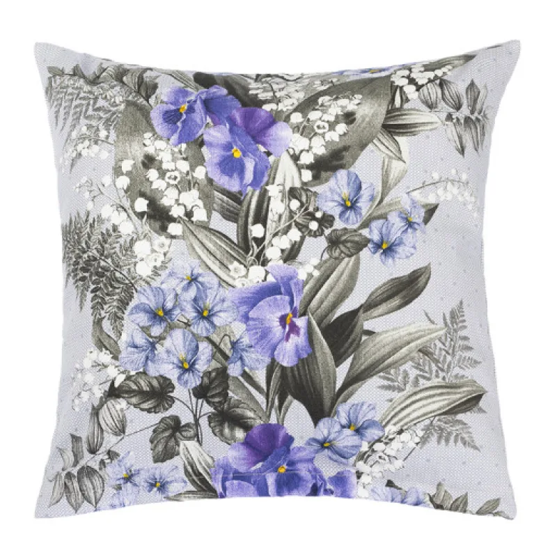 Bellatex Povláček GITA, Maceška fialová, šedá - 45x45 cm