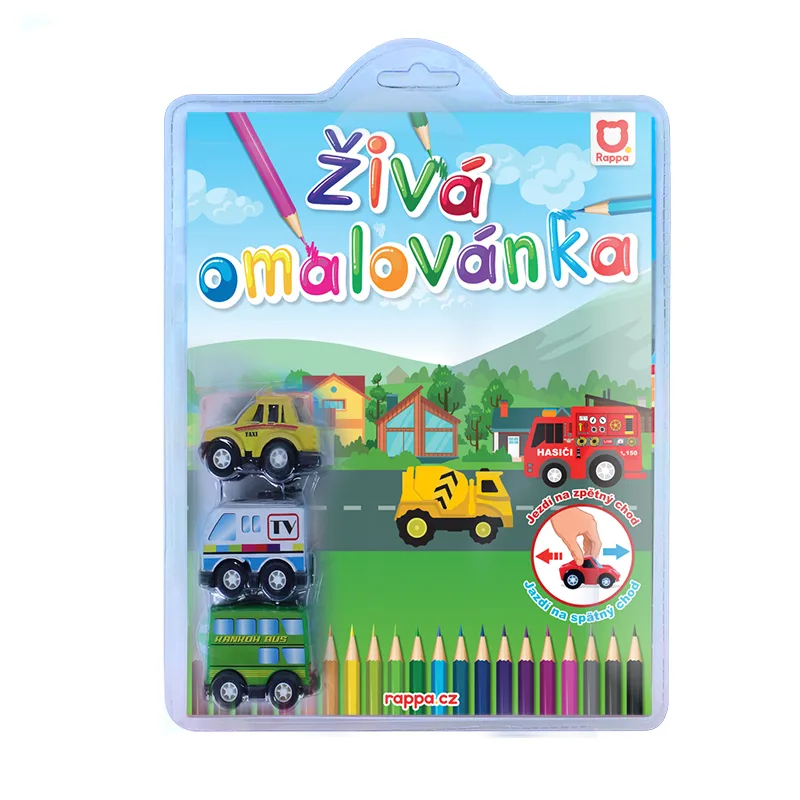 Rappa Živá omaľovánka auta 3 ks