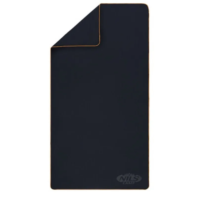 Ručník z mikrovlákna NILS Camp NCR12 černo-oranžová