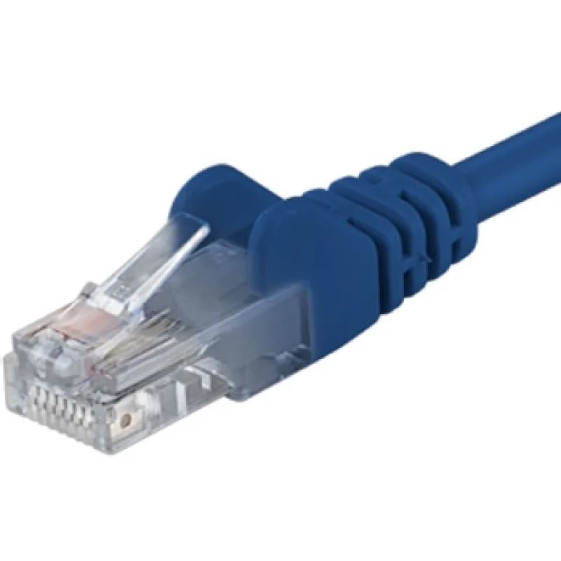 PremiumCord Patch kabel UTP RJ45-RJ45 CAT6 0.5m modrá sp6utp005B