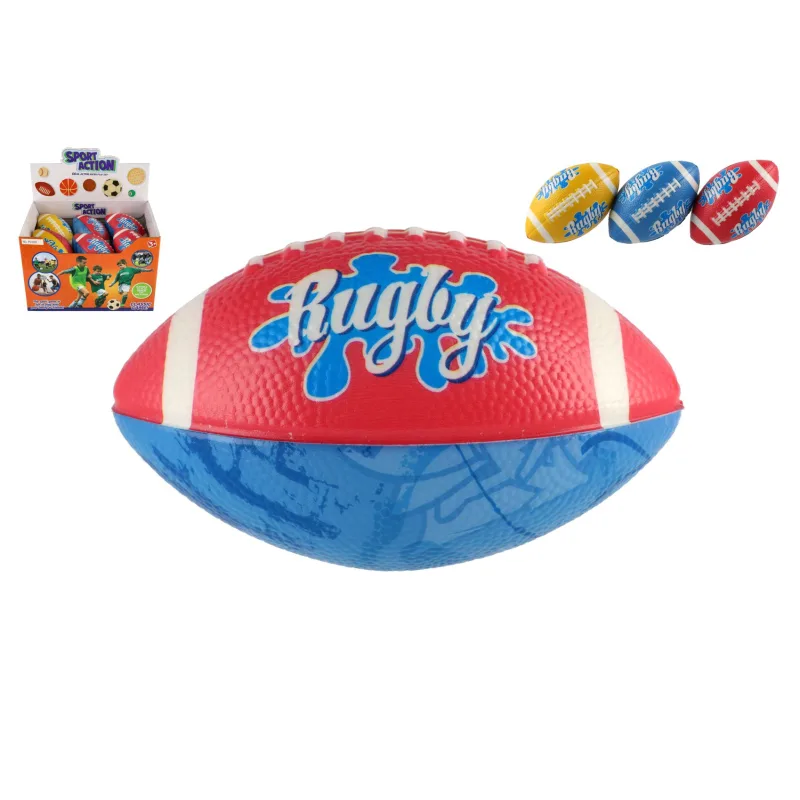 Teddies Loptička rugby ovál pena 14cm 3 farby