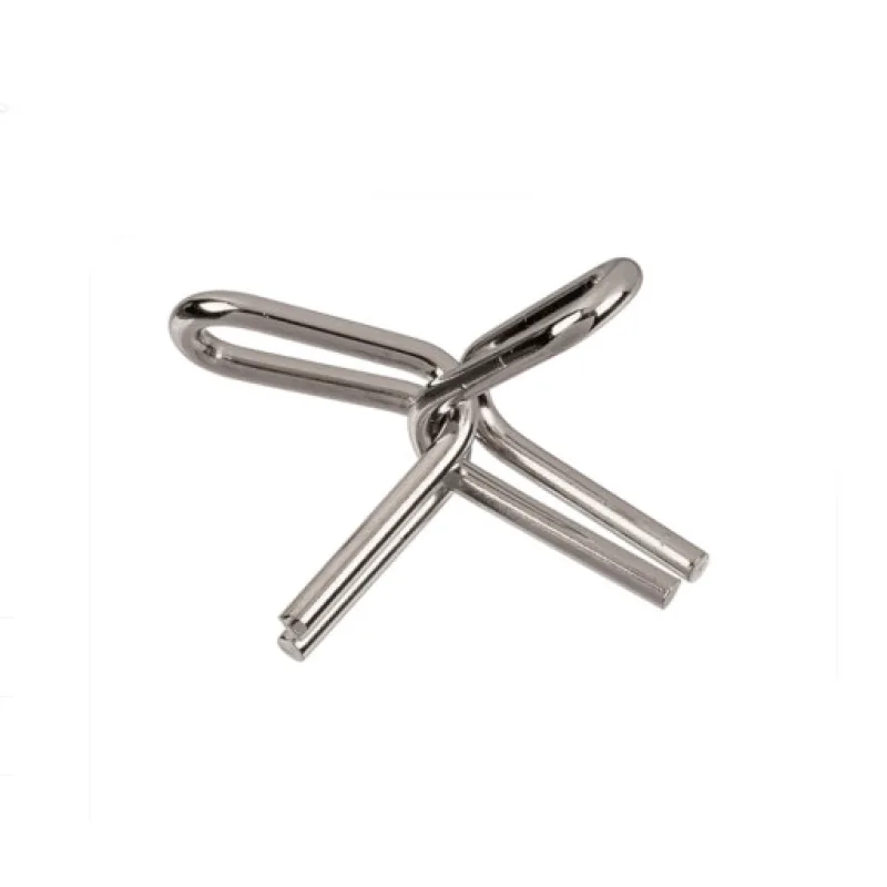 Kovový hlavolam dvojnásobný problém v retro krabičce