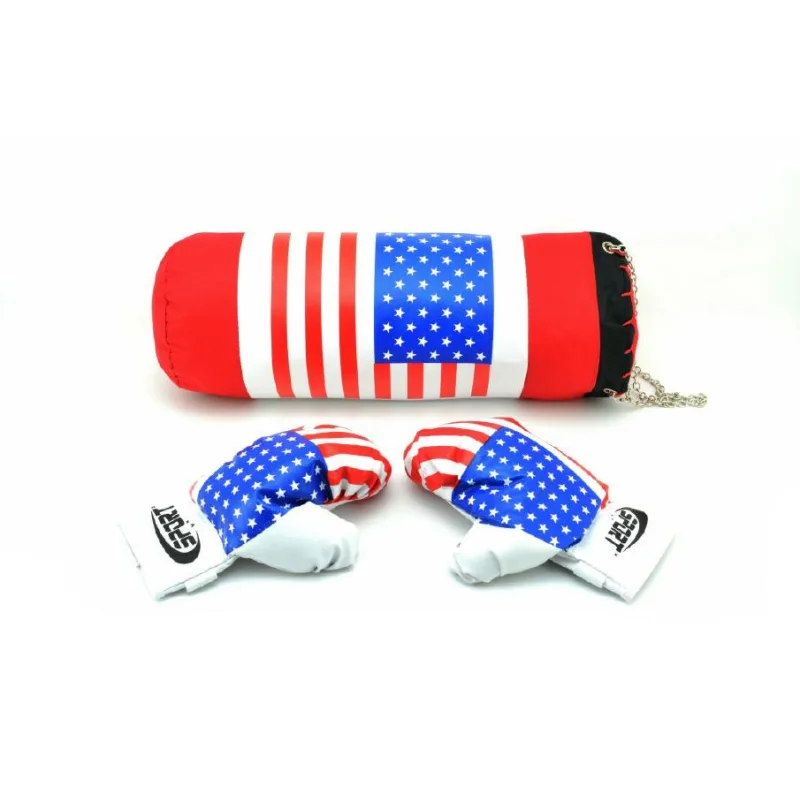 Teddies Boxovací vak + rukavice v sieťke 45x15cm