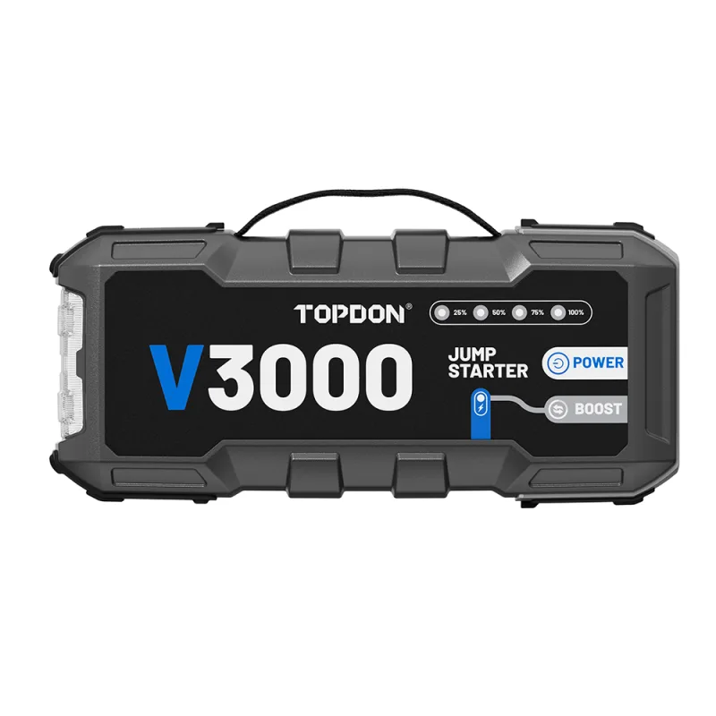 VIKING TOPDON Car Jump Starter V3000/3000A/12V vozidla/24000mAh/9l benzín/7l diesel/LED světlo | TOPJSV30