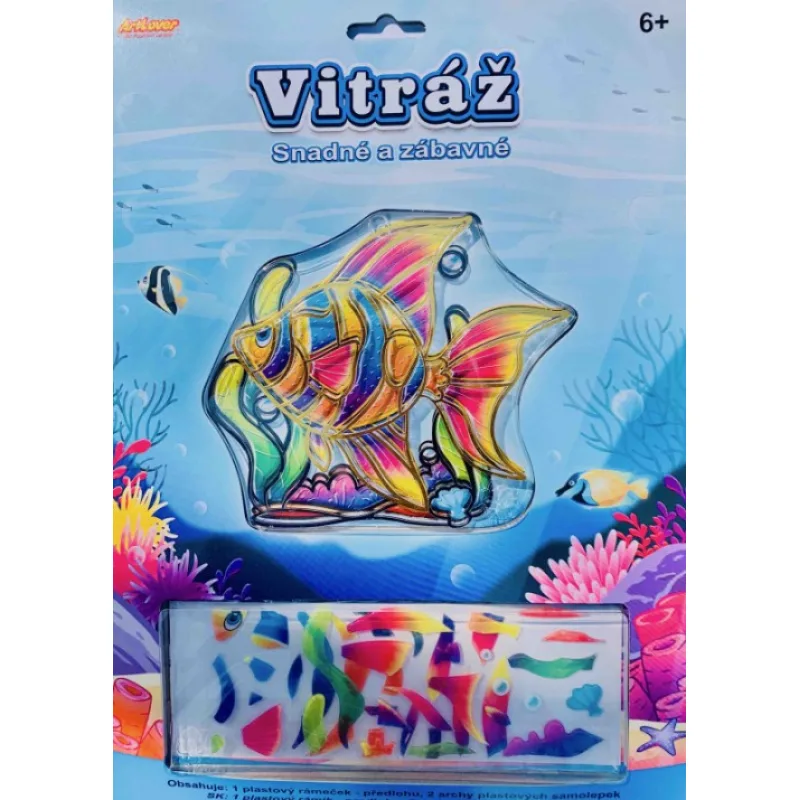 ArtLover Vitráž - Ryba 13cm