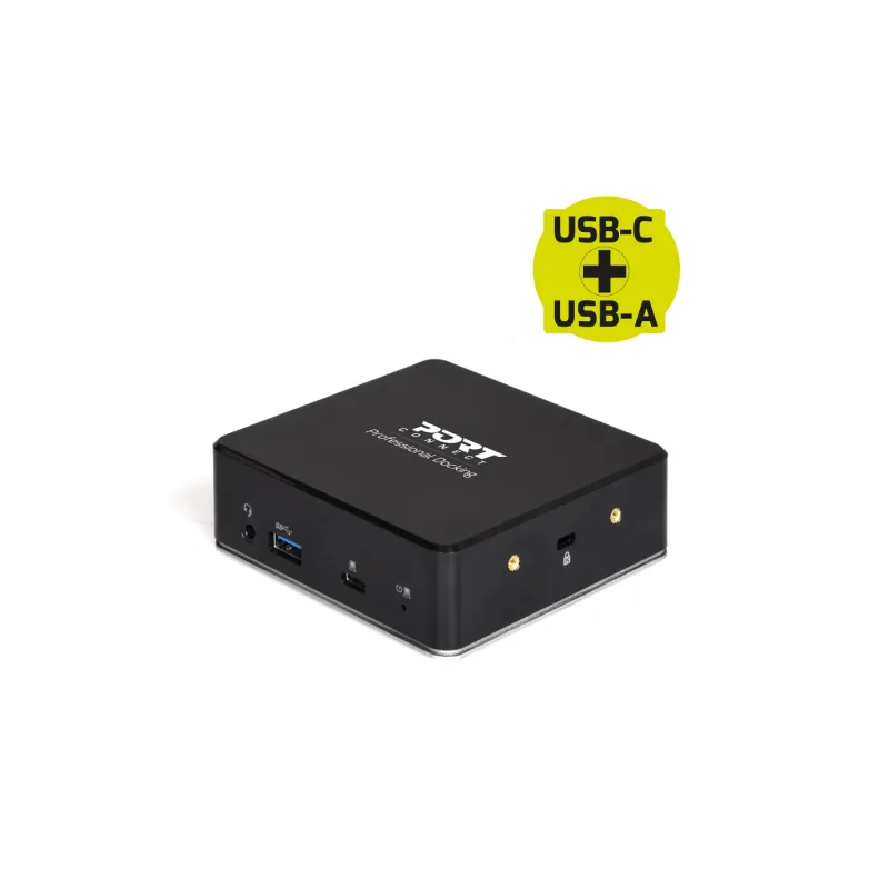 NONAME PORT CONNECT Dokovací stanice 8v1 USB-C, USB-A, dual video, HDMI, Ethernet, audio, USB 3.0 901908