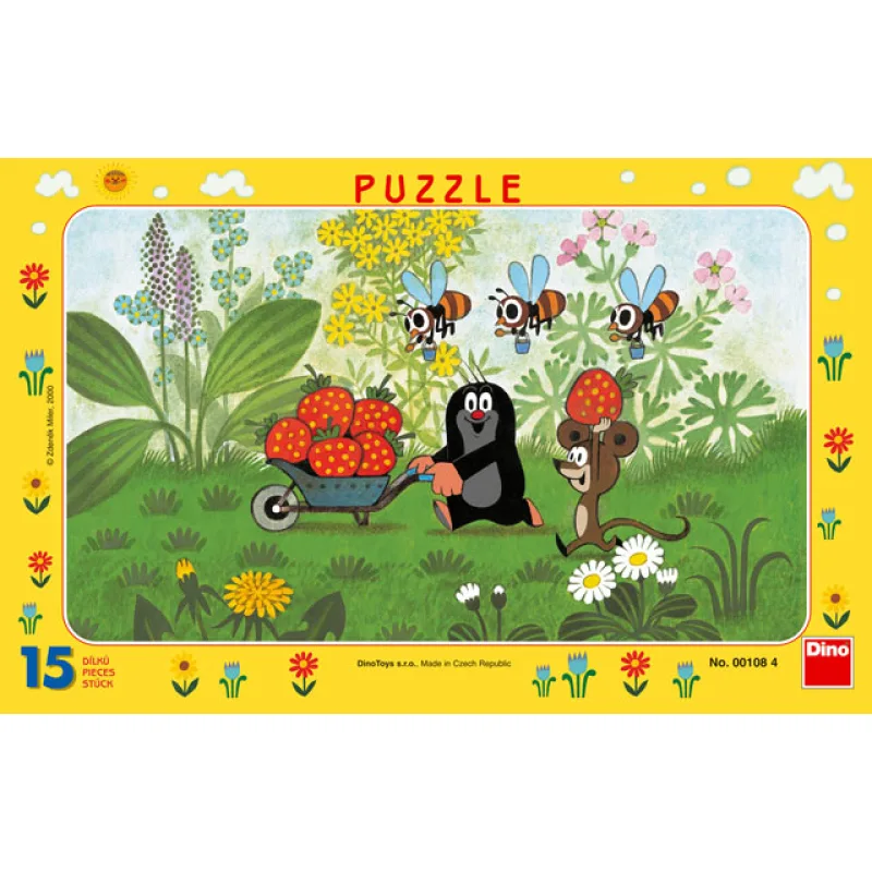Dino Detské puzzle Dino Krtko na výlete 15D