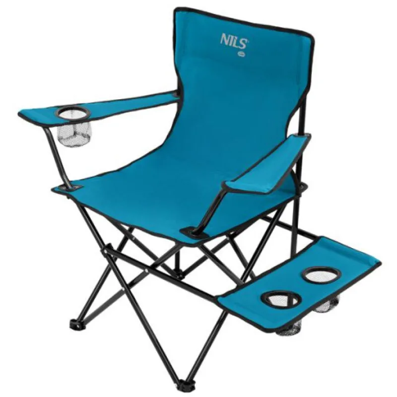 Skládací kempingová židle NILS Camp NC3301 modro-šedá