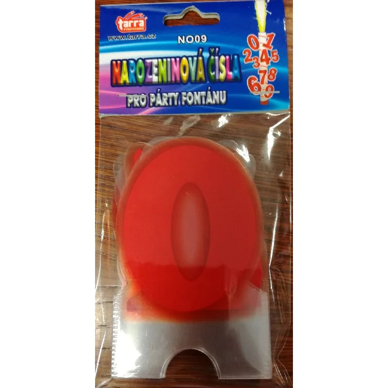Rappa Narodeninové číslice pre párty fontánu 0-9