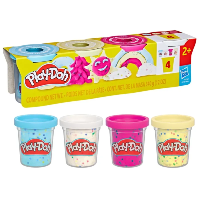 HASBRO - Play-Doh 4ks téglikov s konfetami