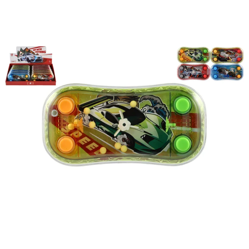 Teddies Vodná hra hlavolam auto 13x11cm plast 4 farby 12ks v boxe