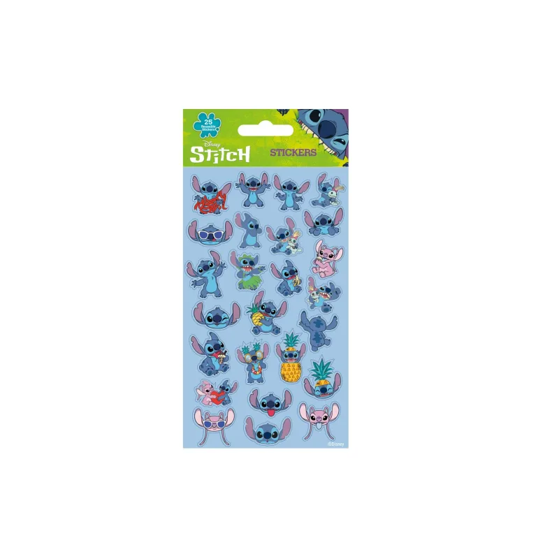 Samolepky Lilo a Stitch modré 25ks vo fólii