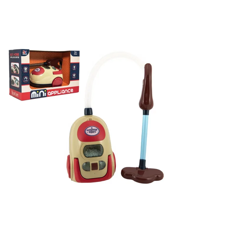 Teddies Vysávač plast 17cm na batérie so svetlom so zvukom v krabici 35x23x15cm