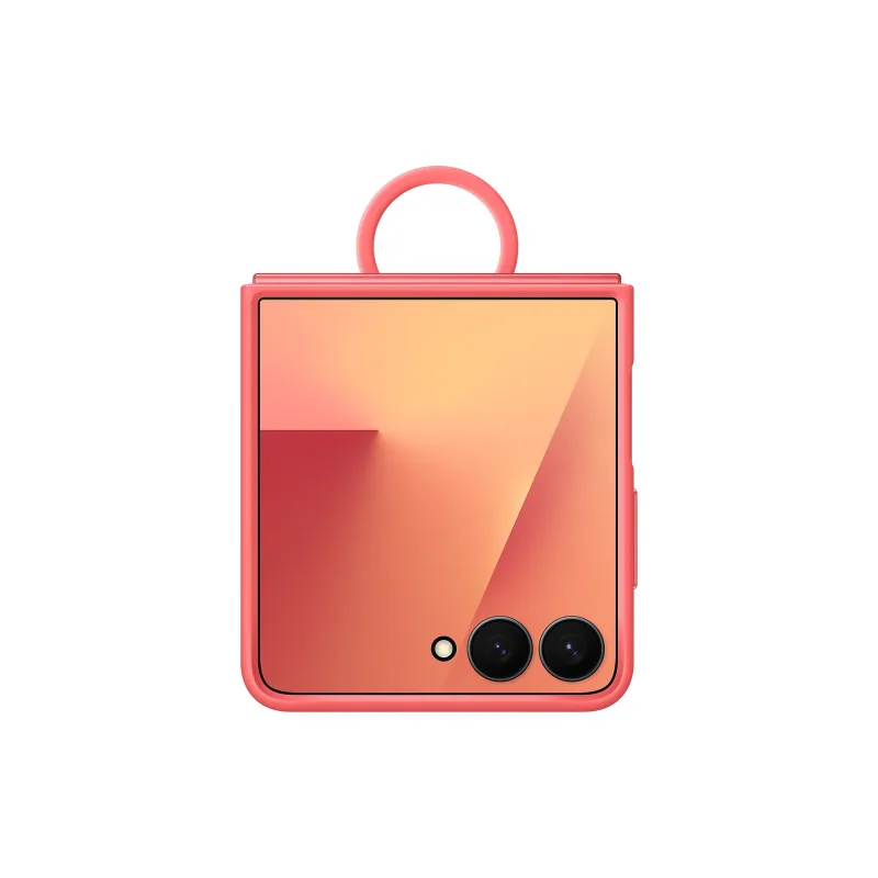 Samsung Silikonový kryt s držákem na prst Flip7 Red EF-PF766TREGWW