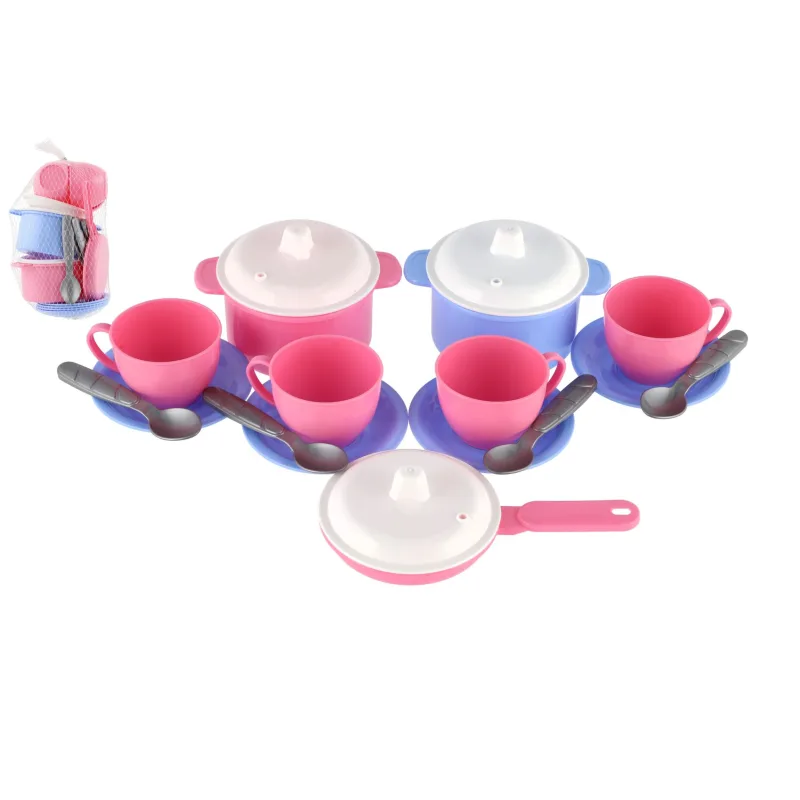 Teddies Sada riadu plast farebná 18ks v sieťke 12m+