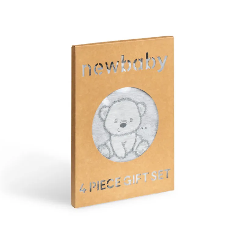 Bellatex Kojenecká soupravička New Baby Sweet Bear šedá - 56 (0-3m)