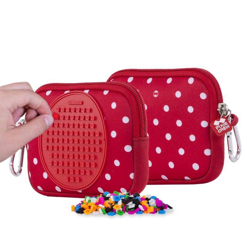 PIXIE CREW univerzálne puzdro Červené s bielym bodkom