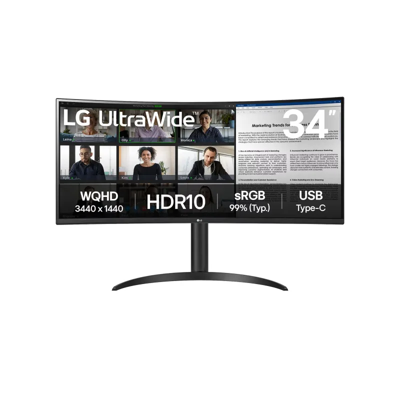 LG UltraWide/34WR55QK-B/34"/VA/wQHD/100Hz/5ms/Černá/2R 34WR55QK-B.AEU