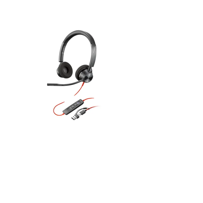 PLANTRONICS POLY BLACKWIRE 3320,TEAMS,USB-C,USB-C/A ADAPTER 8X220AA