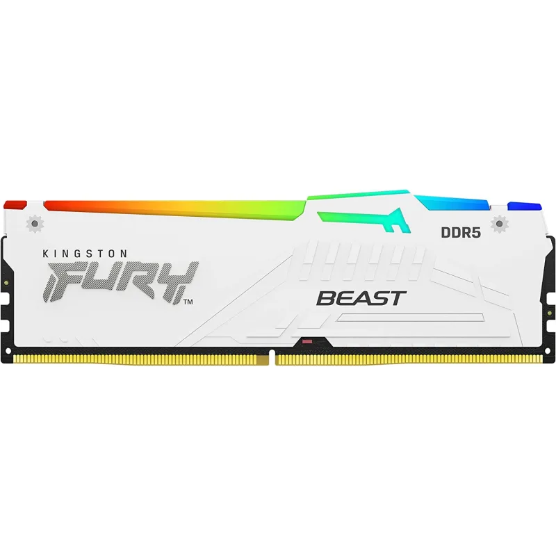 Kingston FURY Beast/DDR5/128GB/5600MHz/CL40/4x32GB/RGB/White KF556C40BWAK4-128