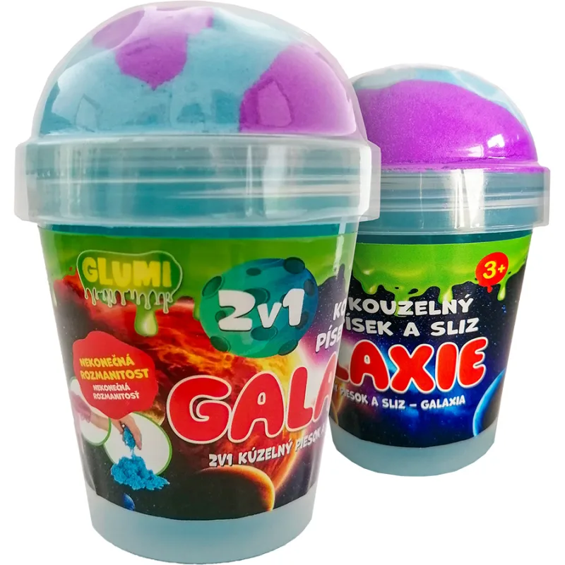 GLUMI 2v1 Kúzelný piesok a sliz Galaxie