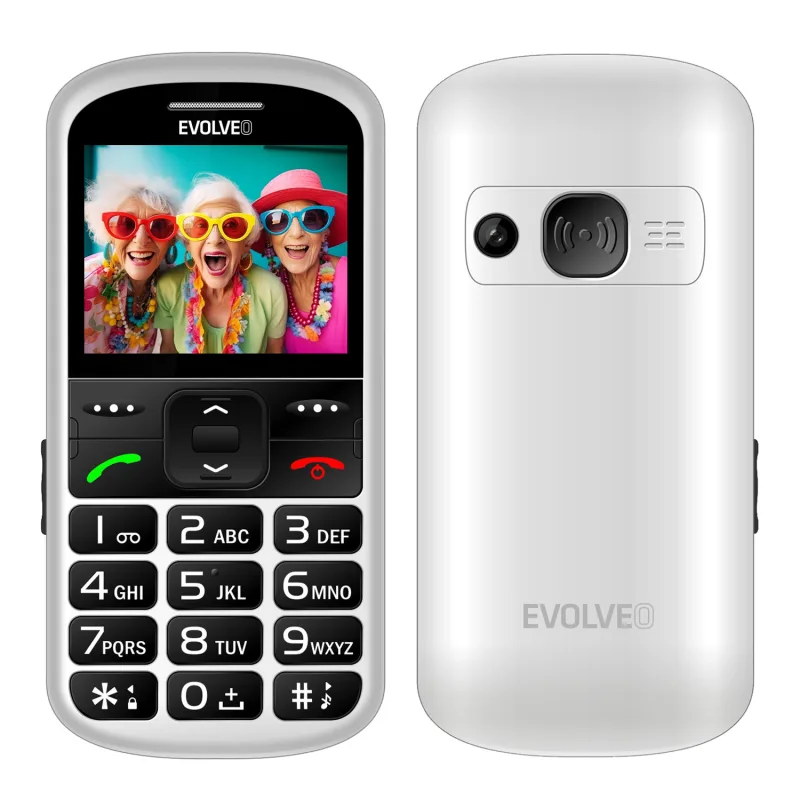EVOLVEO EasyPhone XS, mobilní telefon pro seniory, bílý EP-570-XS-WH