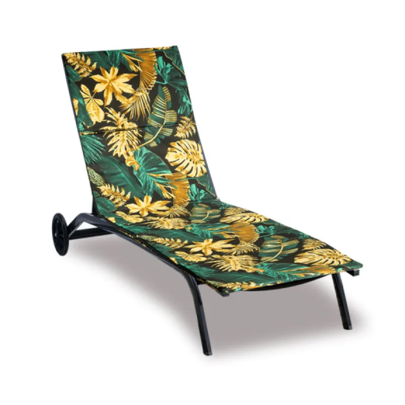 Bellatex Polstr na plážové lehátko, Monstera zelená - 55x195 cm