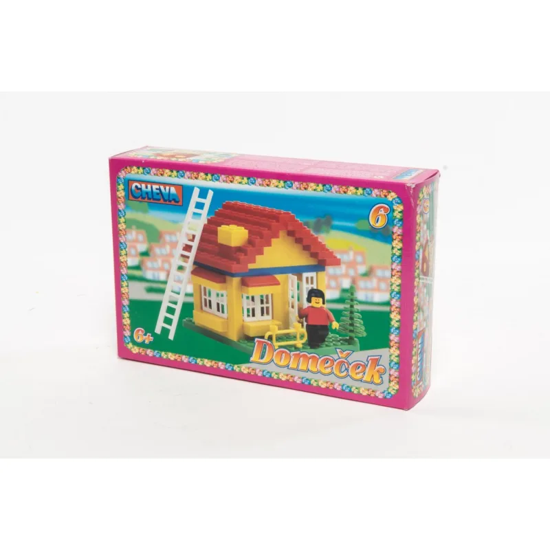 Chemoplast Stavebnica Cheva 6 Domček plast 86ks v krabici 22,5x15x5cm