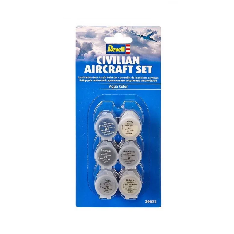 Revell Sada barev Aqua Color 39072 - Civilian Aircraft Set