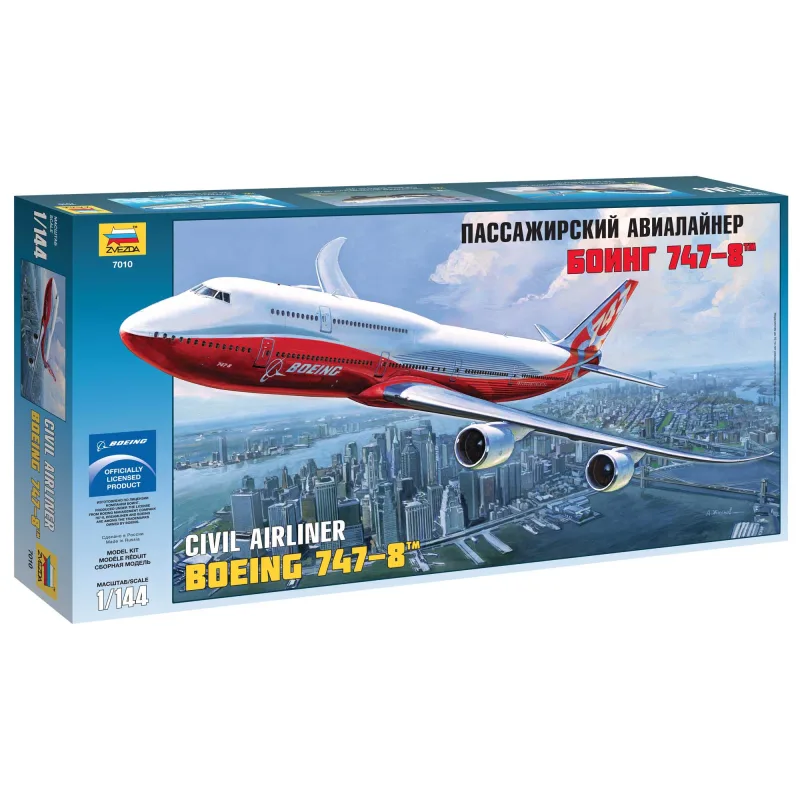 Zvezda Model Kit lietadlo 7010 - Boeing 747-8 (1:144)