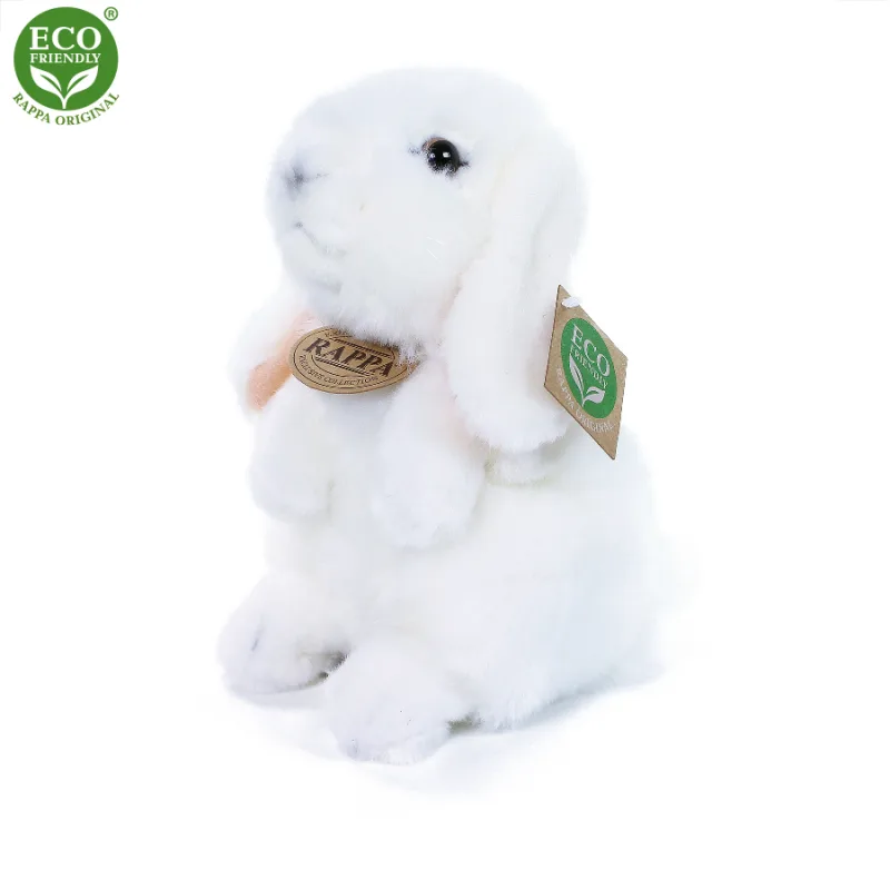 Rappa Plyšový králik biely stojaci 18 cm ECO-FRIENDLY