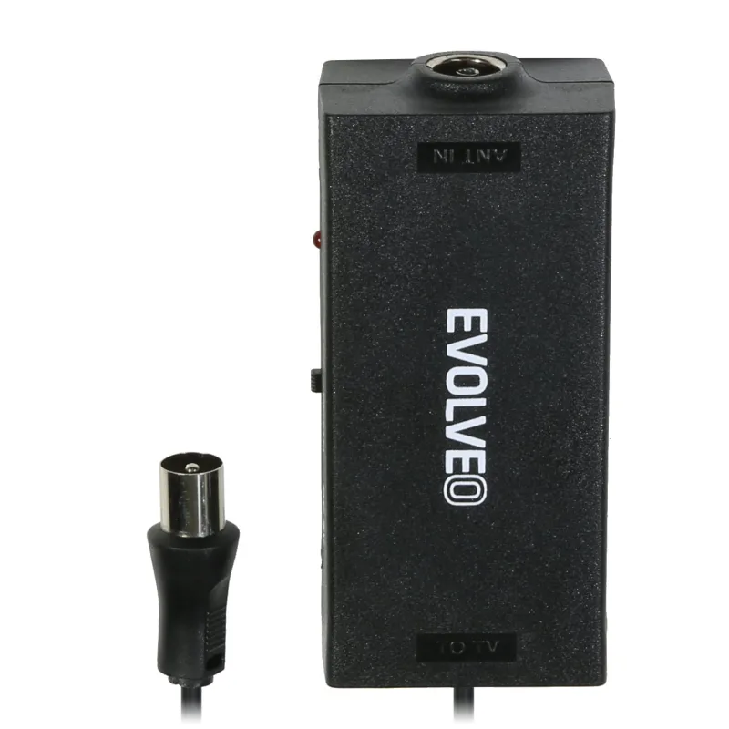 EVOLVEO Amp 1, anténní zesilovač FM/DAB+/DVB-T2, filtr LTE,4G,5G tdeamp1