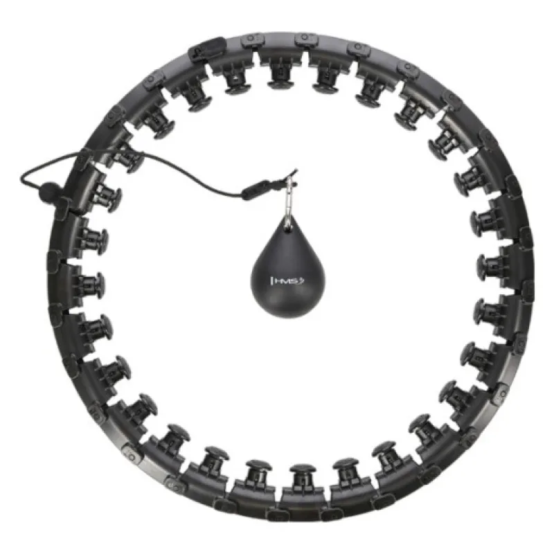 Masážní hula hoop HMS HHW12 plus size se závažím, černá