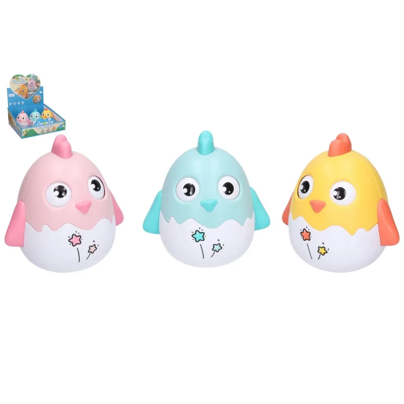 Wiky Roly Poly kuře plast 12cm se zvukem 3 barvy