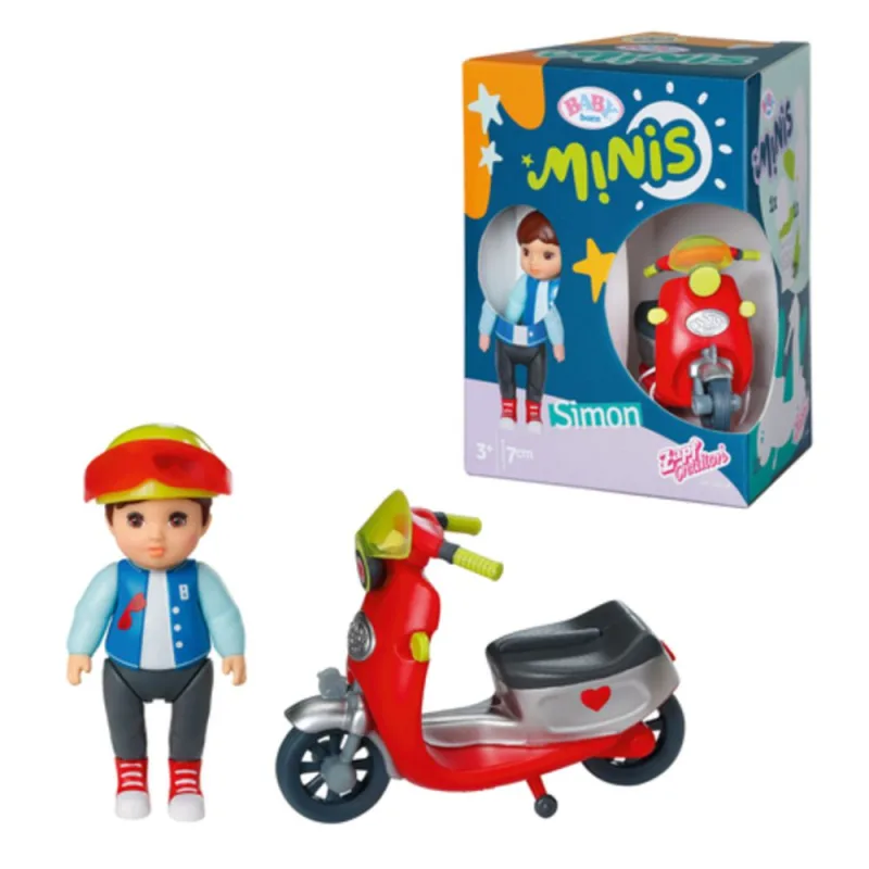 Zapf MGA BABY born Minis Set s kolobežkou a bábikou