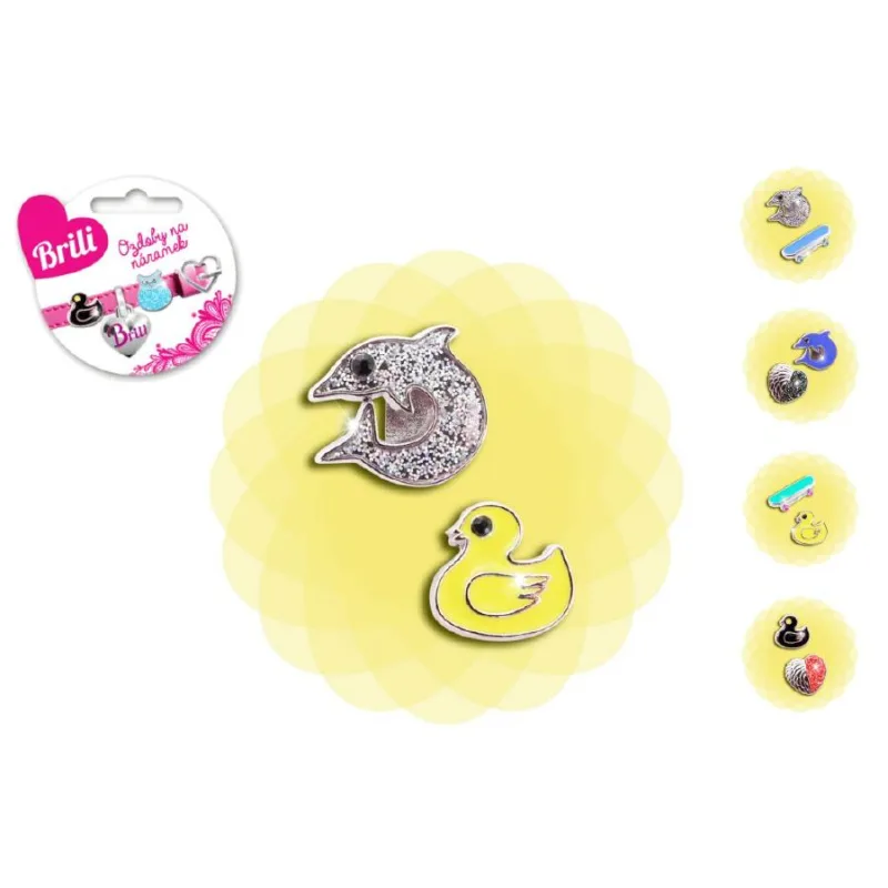 Bonaparte Ozdoby na náramok Briliantina 2ks kov asst mix druhov na karte