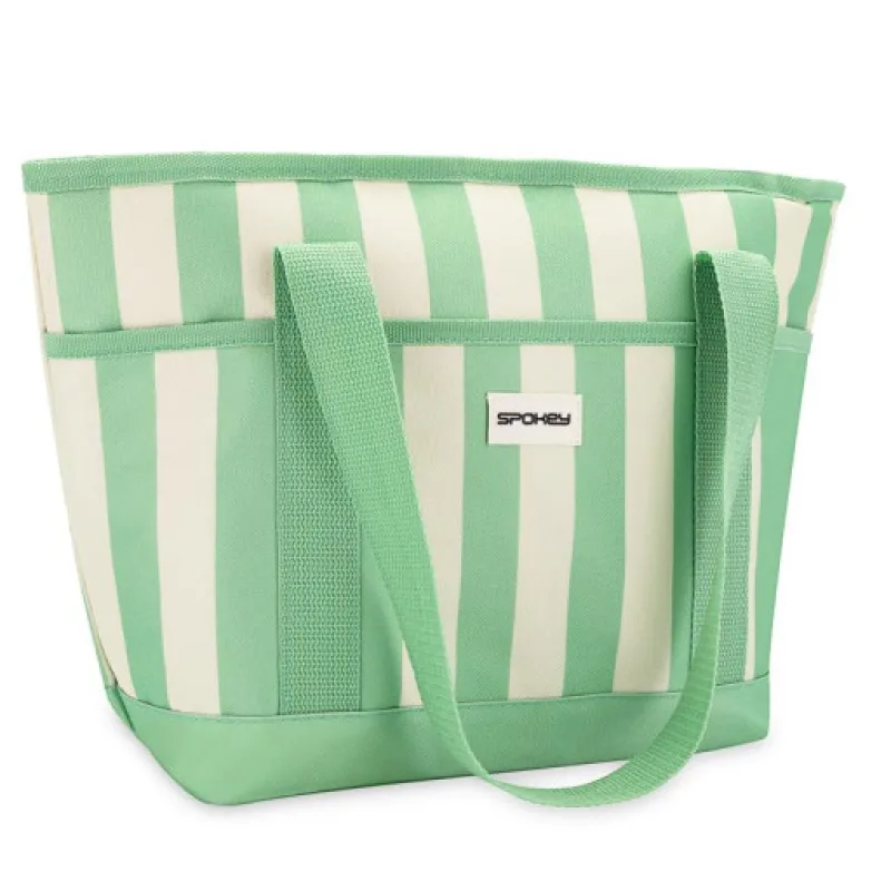 Spokey ACAPULCO Termotaška, 12 l, zelené pruhy