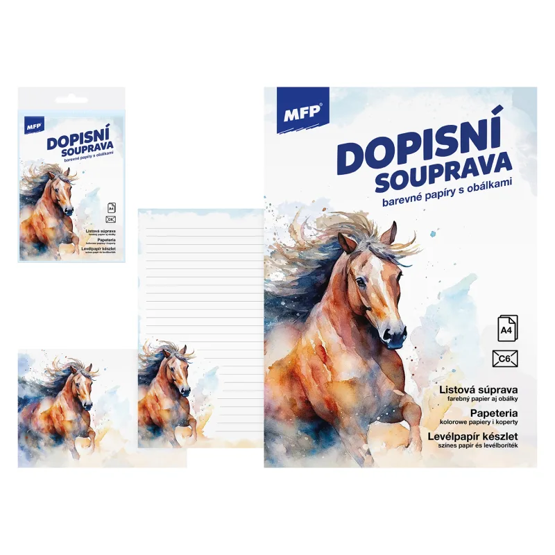 MFP Dopisní papír barevný LUX 5+10 (Kůň)