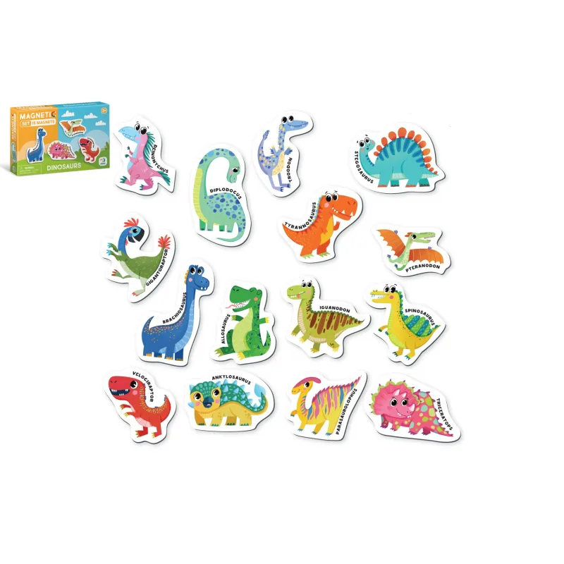 DODO Magnety Dinosaury 15ks v krabičke 17x11x3cm