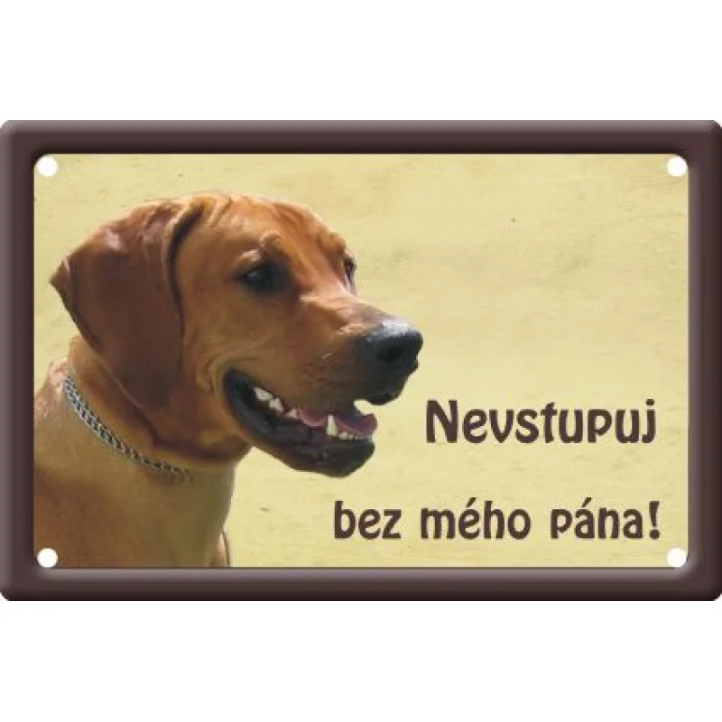 Plechová psí cedule - Rhodéský ridgebak II.