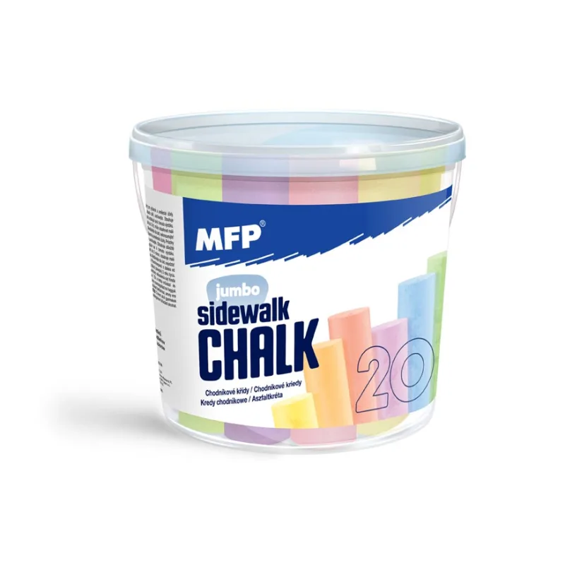 MFP Rappa Chodníkové kriedy M okrúhle 20 ks mix farieb - vedro