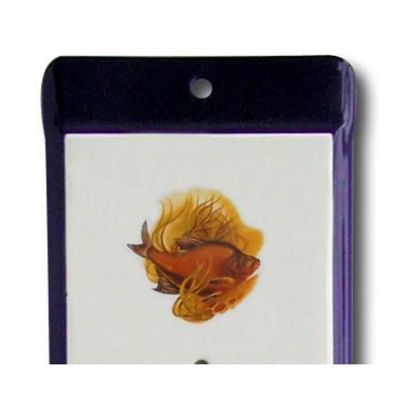 Venkovní teploměr smaltovaný, Modrobílý 860 x 140 mm, Motiv Cejn