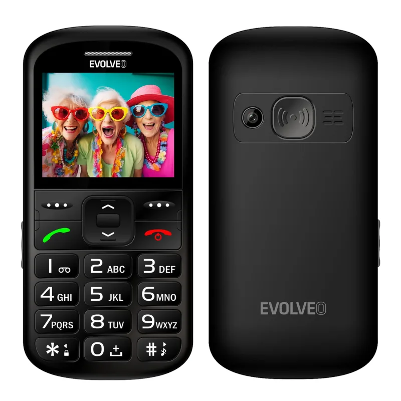 EVOLVEO EasyPhone XS, mobilní telefon pro seniory, černý EP-570-XS-BK