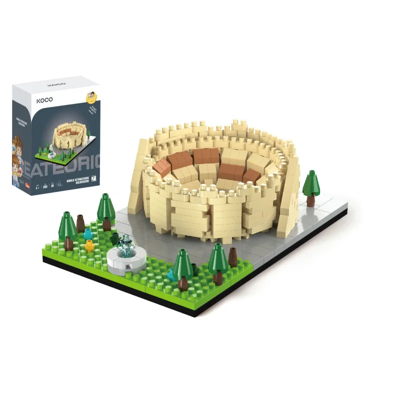 KOCO Stavebnica mini KOCO Koloseum plast 505ks v krabici 13x17x7cm