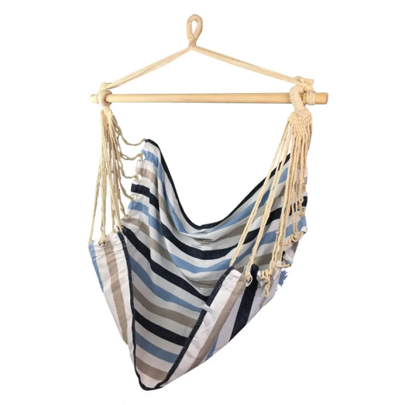 Houpací křeslo Sedco Relax, Béžové pruhy, 110 kg